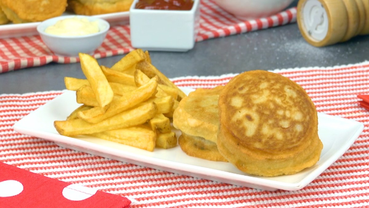 Ausgebackene Mini-Cheeseburger