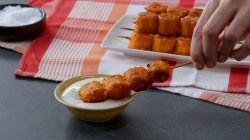 Peanutbutter Banana Bites mit Dip