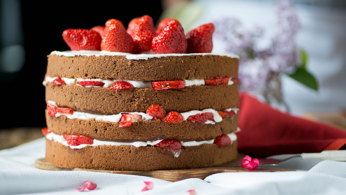 Ricotta-Erdbeer-Kuchen