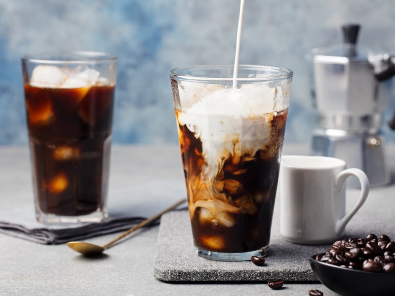 Vietnamesischer Eiskaffee im Glas.