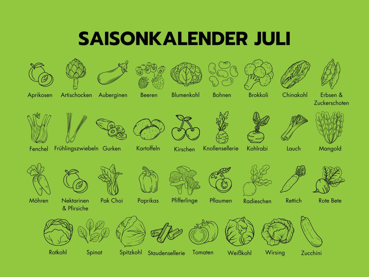 Saisonkalender Juli: Welches regionale Obst und Gemüse du diesen Monat bekommst