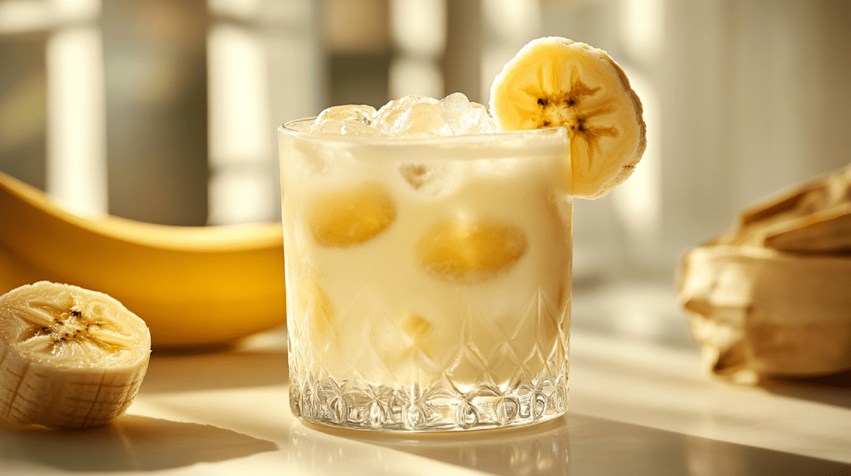 Ein Glas Flying Banana Cocktail