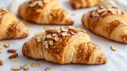 Einige Buttermilch-Mandel-Croissants