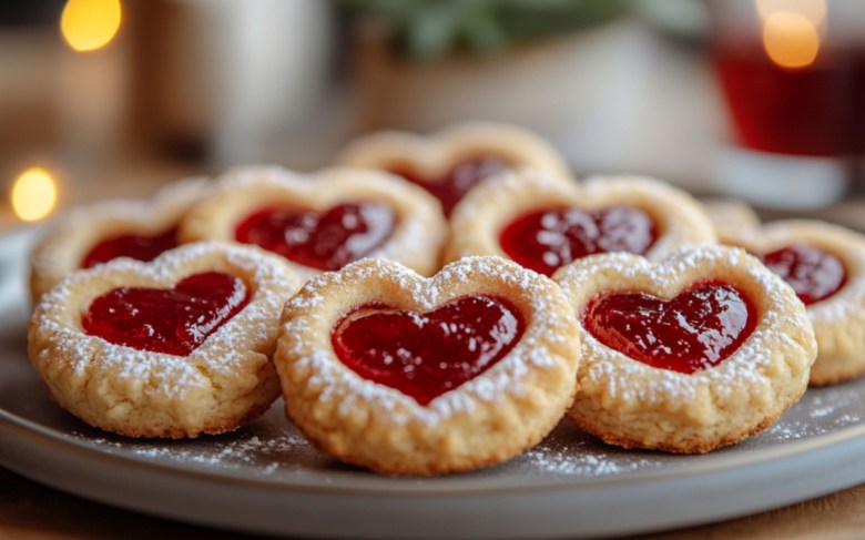 Marzipan-Himbeer-Plätzchen sorgen für weihnachtliche Genussmomente