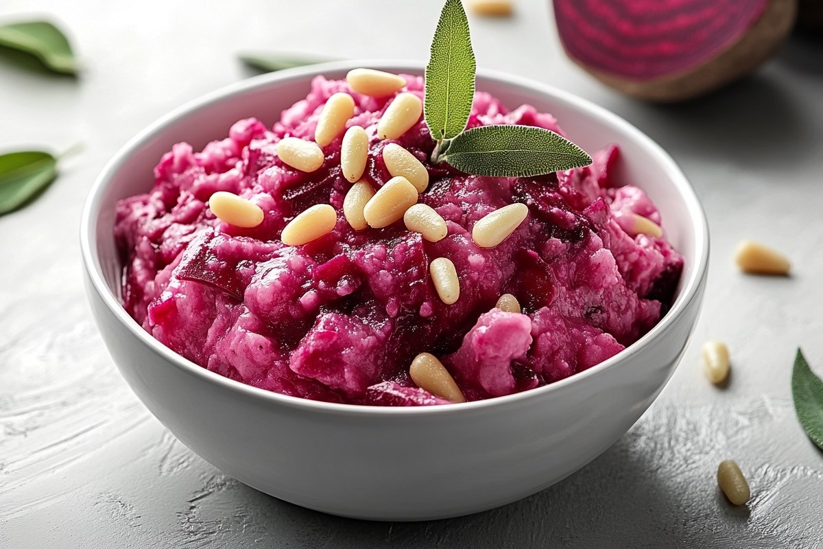 Eine Schüssel mit türkischem Rote-Bete-Salat.