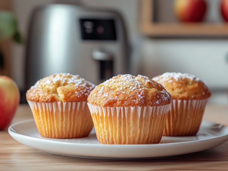 Apfelmuffins aus der Heißluftfritteuse: schnell gemacht