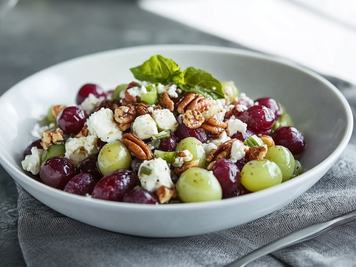 Perfekte Kombination: frische Trauben, würziger Feta und knackige Nüsse