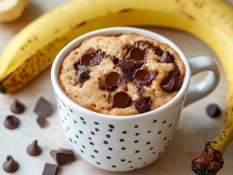 Bananen-Tassenkuchen: schnelles Kuchenglück aus der Mikrowelle