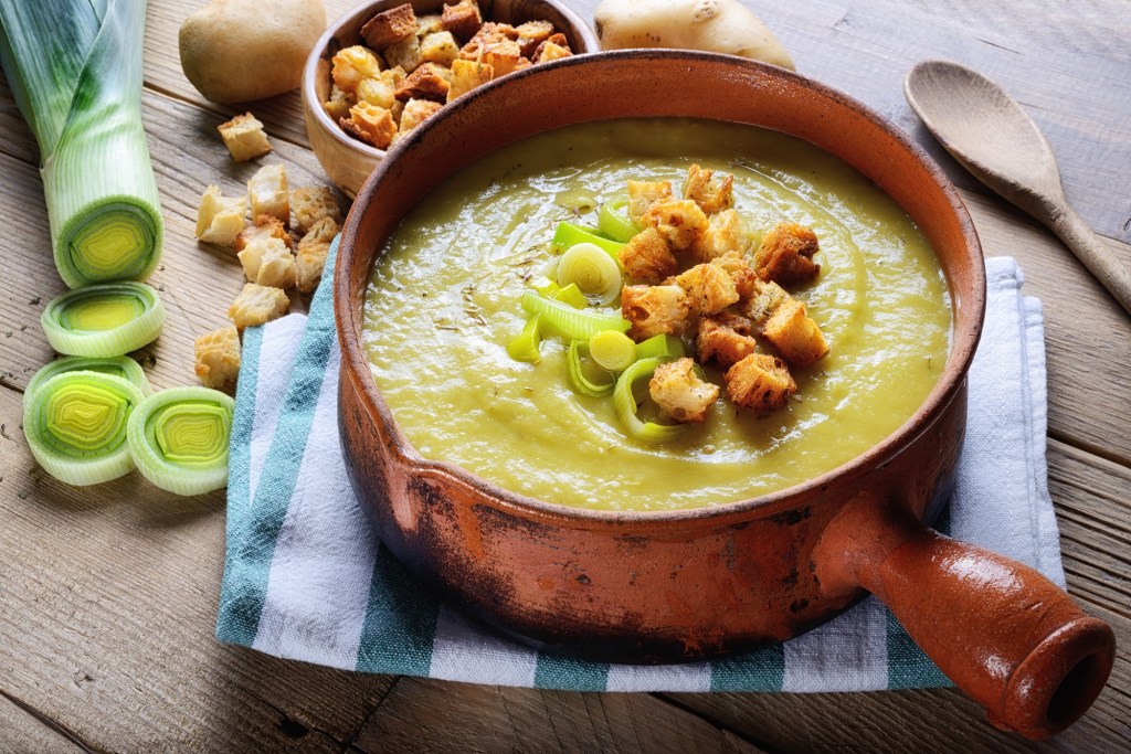 Verwandle Lauch in diese leckere Lauchcremesuppe