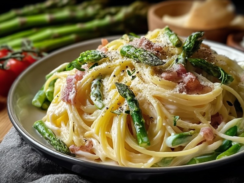 Spargel Carbonara: Frischekur für einen Klassiker