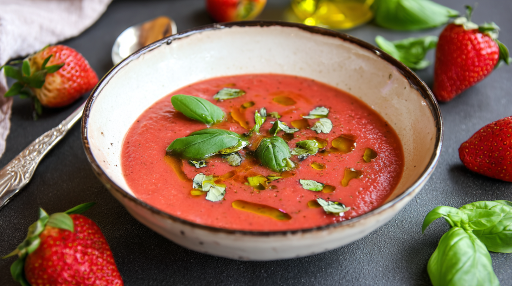 Fruchtig-kalte Suppe für heiße Tage: Bereite dir eine Erdbeer-Gazpacho zu